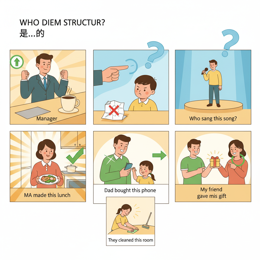 🎯 Emphasis Structure 是...的 (shì...de) - Who Did It